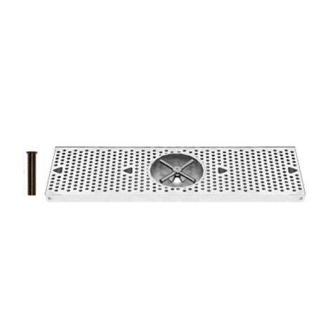 Ubc UBC DTU24SSR 24 in. x 8 in. x 3-4 in. Drip Tray with Rinser DTU24SSR